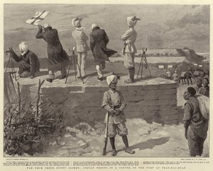 Far from their Sunny Climes, Indian Troops in a Corner of the Fort at Shan-Hai-Quan by Gordon Frederick Browne